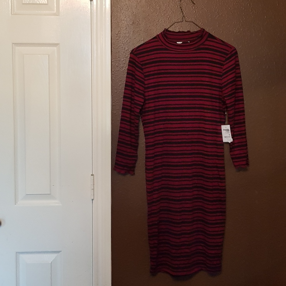 Stripped body con dress